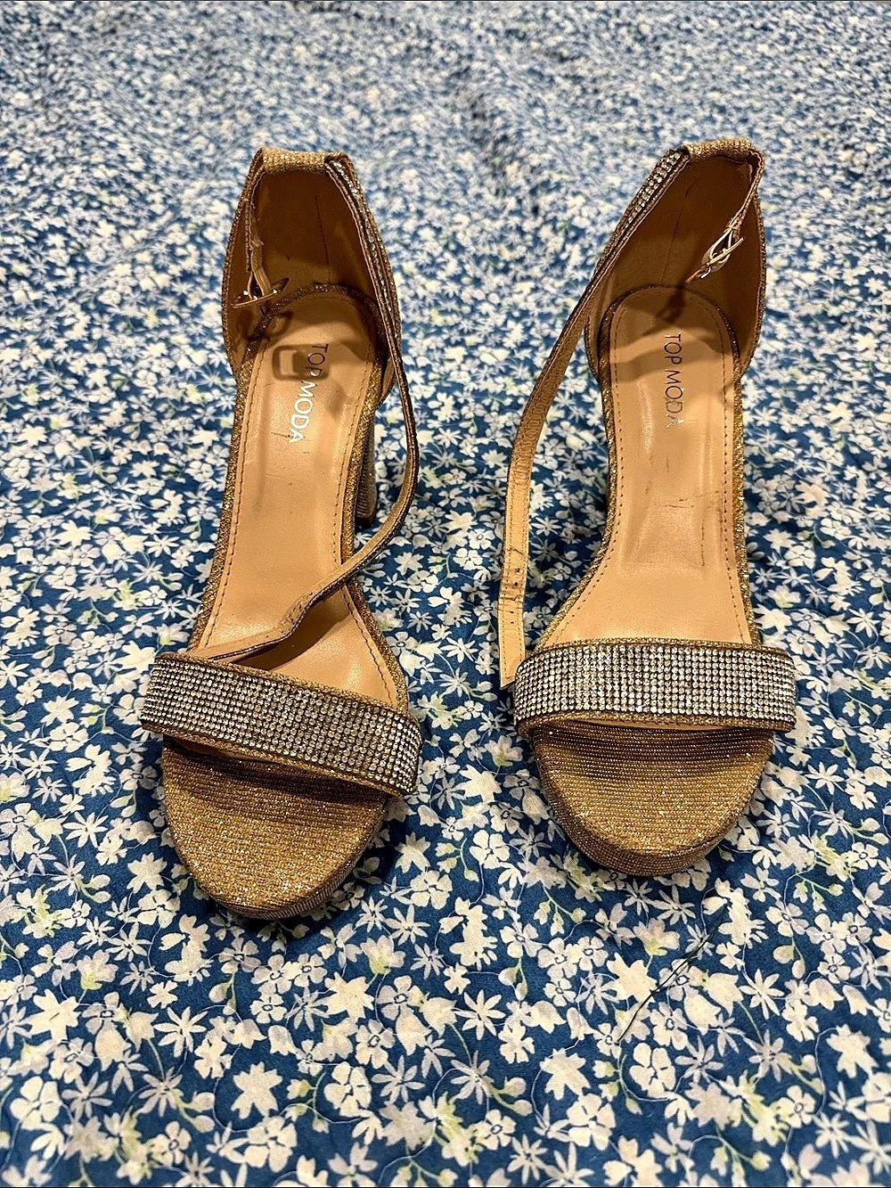 Top Moda Gold Heels - Women 8